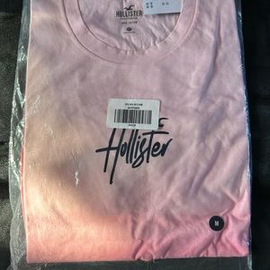 Men’s Hollister Logo Graphic Pink T-Shirt Medium New In Package
